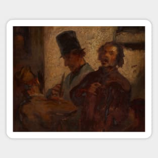 Street Musicians by Style of Honore Victorin Daumier Magnet